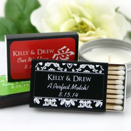 Personalized Matchboxes - Black Box Silhouette Collection (Set of 50)
