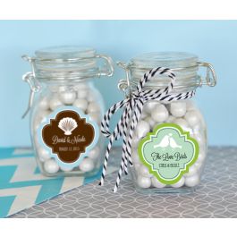 Personalized MOD Pattern Theme Glass Jar with Swing Top Lid - SMALL