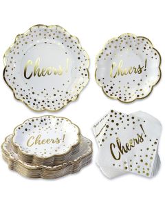 Cheers 72 Piece Party Tableware Set (24 Guests)