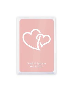 Custom Printed Playing Card Deck for Favors - Double Hearts