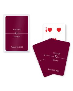 Custom Printed Playing Card Deck for Favors - Classic Script