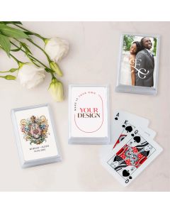 Custom Printed Playing Card Deck Favor for Wedding or Event - Upload Your Own Design