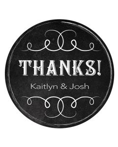 Small Sticker With Chalkboard Print Design