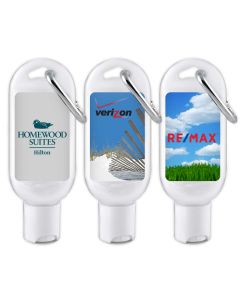 Custom Corporate Hand Sanitizer with Carabiner