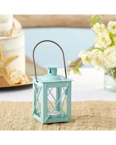Luminous Blue Mini-Lantern Tea Light Holder