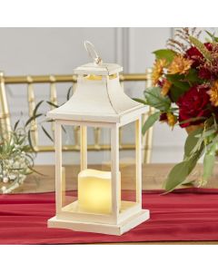 LED Vintage Decorative Ivory Lantern - Hampton