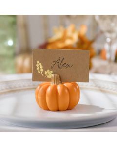 Orange Pumpkin Place Card Holder (Set of 6)