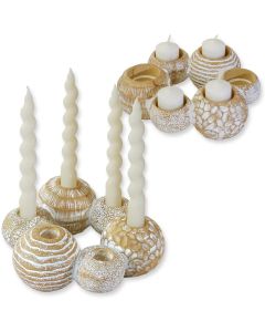 Candle Holder Centerpiece (2-in-1 6 gold ball set)