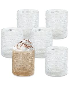 10 oz. Textured Beaded Clear Glass (Set of 6)