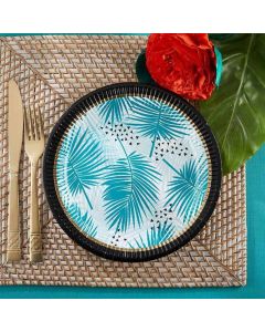 Tropical Chic 9 in. Premium Paper Plates (Set of 8)