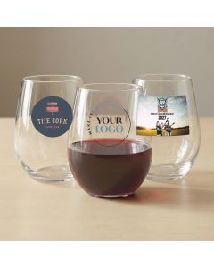 Custom Printed 9 oz. Stemless Wine Glass for Corporate Gifts