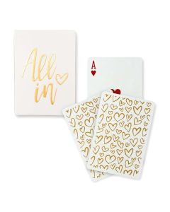 Gold Foil "All In" Playing Cards – Elegant Deck for Poker, Bridge & More