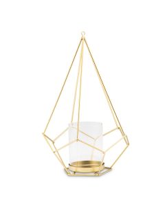 Tall Gold Geometric Candle Or Flower Centerpiece
