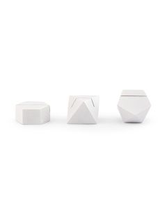 White Geometric Card Holder - Assortment (set of 6)