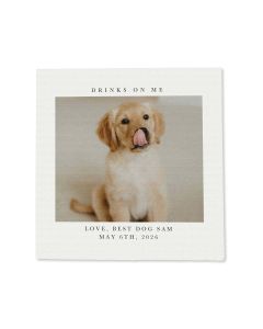 Custom Pet Photo Printed Paper Napkin - Signature Cocktail
