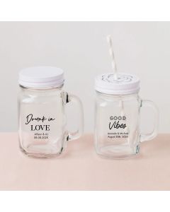 Personalized 12 oz. Mason Jar Mug