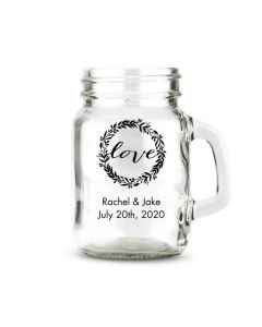  Personalized 4 oz. Mini Mason Mug Shot Glass with Lid