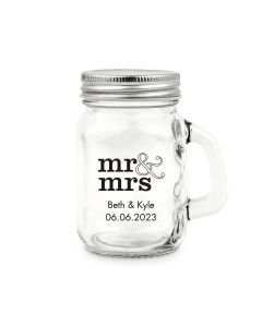 Personalized 4 oz. Mini Mason Jar Shot Glass Wedding Favor