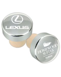 Custom Corporate Silver Aluminum Top Bottle Stopper