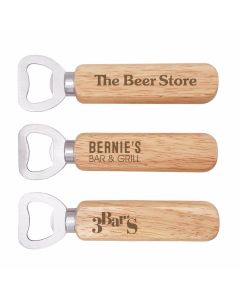 Custom Corporate Wood Handle Bottle Opener