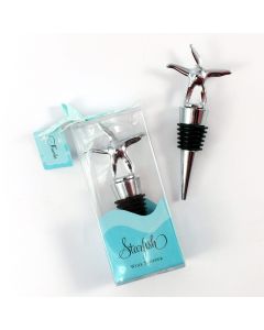 Silver Metal Wine Bottle Stopper - Starfish