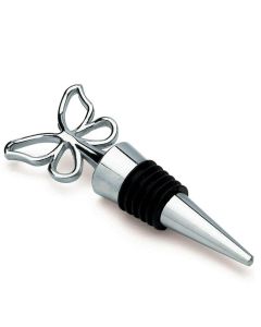 Silver Metal Wine Bottle Stopper - Butterfly