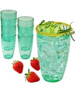 23 oz Smoke Grey Hammered Acrylic Cups, Set of 8
