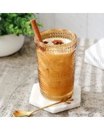13 oz Hobnail Beaded Floral Vintage Drinkware - Set of 6 (Amber)