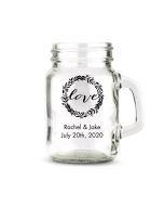 Personalized 4 oz. Mini Mason Mug Shot Glass with Lid