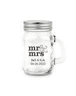 Personalized 4 oz. Mini Mason Jar Shot Glass Wedding Favor