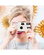 Disposable Camera With Flash - Silver Hearts