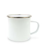 Plain White Enamel Stainless Steel Coffee Mug