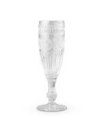 Vintage Style Pressed Glass Champagne Flute - Clear