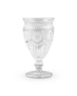 Vintage Style Pressed Glass Wine Goblet - Clear