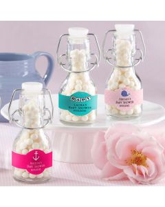 Personalized Glass Favor Bottle with Swing Top (Set of 12) (Baby)