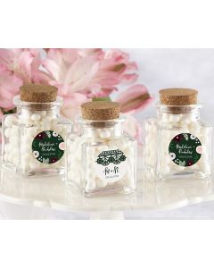 Romantic Garden Petite Square Glass Favor Jar (set of 12)