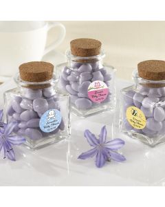 Petite Treat Personalized Square Glass Favor Jar (Set of 12) (Baby)