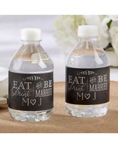 Personalized Water Bottle Labels - Eat, Drink & Be Married 