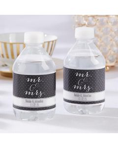 Personalized Water Bottle Labels Mr & Mrs 