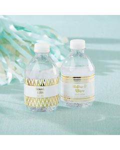 Personalized Water Bottle Labels - Gold Foil