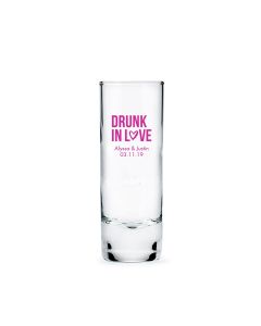 Custom Printed Tall Shot Glass Wedding Favor