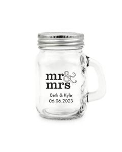  Personalized 4 oz. Mini Mason Mug Shot Glass with Lid
