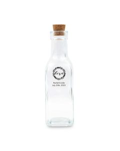 Personalized 5 Oz. Clear Glass Bottle Wedding Favor 