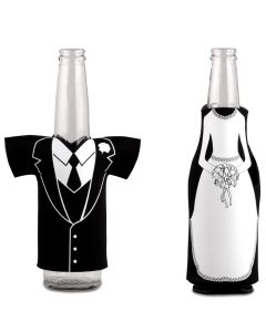 Bride Or Groom Koozie Bottle Holder Favor