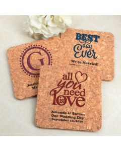 Personalized Square Cork Coasters