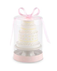 Elegant Lace Wedding Cake Candle