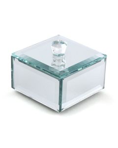 Small Mirrored Keepsake Box With Lid (Set of 4)