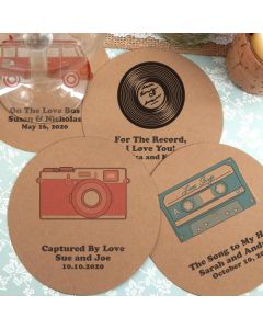 Personalized Kraft Paper Coasters