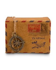 Vintage Inspired Airmail Favor Box Kit (Set of 10)