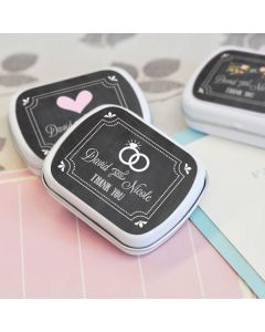Chalkboard Wedding Personalized Mint Tins